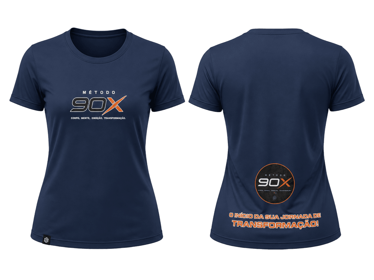 Camiseta 90X Modelo feminino Azul marinho