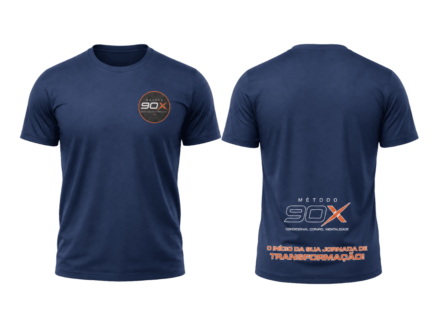 Camiseta 90X Modelo masculino Azul marinho